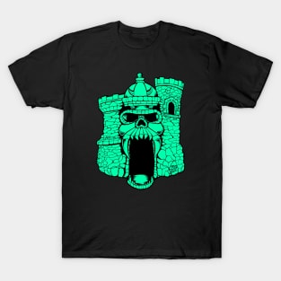Broskull Logo V.2 Classic Green Castle with Small Name Hidden T-Shirt